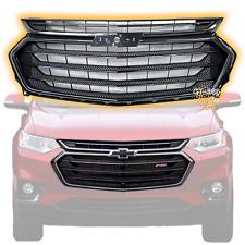 For 2018-2021 Traverse RS Front Bumper Center Upper Grille Smoke Chrome Trim picture