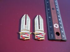 70s-90s Cadillac GOLD Tail Light  Emblem 2 PC picture