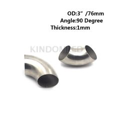 Excellent 3 Inch 201 Stainless Steel 90 Degree Bend 76mm Elbow Exhaust Pipe picture