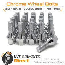 Wheel Bolts (20) 12x1.5 Chrome for Opel Admiral [A] 64-68 on Aftermarket Wheels picture
