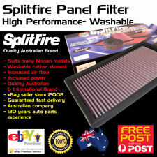 Splitfire Hi-Flow Washable Panel Air Filter Fits Nissan Pulsar Pintara Bluebird picture