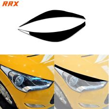 Piano Black Front Headlight Eyelid Eyebrow Cover For Hyundai Veloster 2011-2017 picture