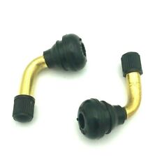2PCS BENT VALVE STEM 90 DEGREE ANGLE FOR MOPED SCOOTER TUBELESS TIRES picture