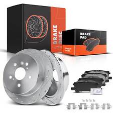 Rear Drilled Brake Rotors & Ceramic Pads for Lexus RX330 RX350 Toyota Highlander picture