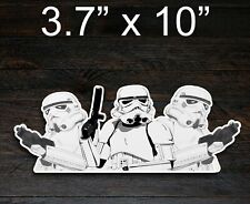 Star Wars Three Storm Trooper Group Peeker Peek Premium Vinyl Sticker Car Decal  picture