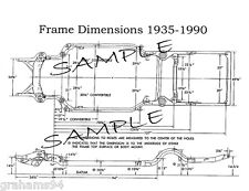 1978 Dodge Diplomat NOS Frame Dimensions Front End Wheel Alignment Specs picture
