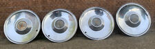 1957 Lincoln Premiere OEM 4pc Sunburst Stainless Chrome Wheel Hubcap Cover Caps picture