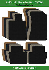Lloyd Luxe Front & Rear Row Carpet Mats for 1990-1991 Mercedes-Benz 350SDL  picture