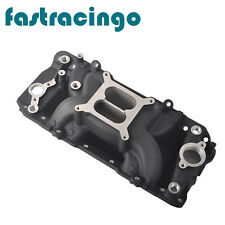 Aluminum Intake Manifold Dual Plane For 396-502 Chevy V8 Cyclone BBC Air Gap BK picture