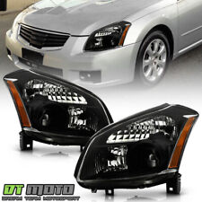 Black For 2007-2008 Maxima Headlights Replacement Left+Right 07-08 Lights Lamps picture