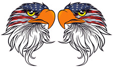 Eagle head American flag v4 Decal pairs picture