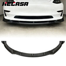 For Tesla Model 3 17-23 Front Bumper Lip Kit Chin Spoiler Carbon Fiber Style picture