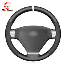 Black Suede Car Steering Wheel Cover for Hyundai Coupe 2007-2010 S-Coupe Tiburon picture