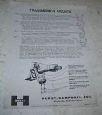 HURST TRANS MOUNT INFO- CAD-LASALLE- PACKARD- 51-56 OLDS- 55-57 CHEVY -50 OLDS picture