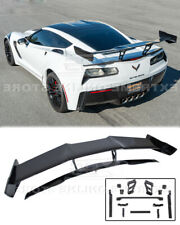 ZR1 Style Full Rear Wing Spoiler For 14-19 Corvette C7 Z06 Painted CARBON FLASH  picture