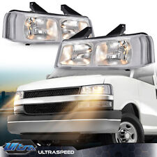 Fit For 03-23 Chevy Express GMC Savana 1500 2500 3500 4500 Van Headlights Chrome picture