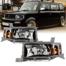 2004-2006 Scion xB {FACTORY STYLE} Left+Right Black Headlights Lamps Replacement picture