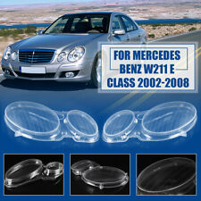 Pair Headlight Lens Cover Cap For Mercedes-Benz E Class W211 E300 E320 2002-2008 picture