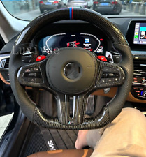 With heated For BMW G20 G30 X7 G05 X5 X6 G80 Carbon Fiber Flat Steering Wheel picture