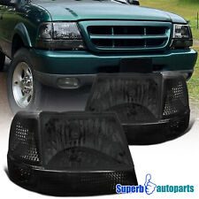 Fits 1998-2000 Ford Ranger Headlights Turn Signal Corner Lamps Smoke Left+Right picture