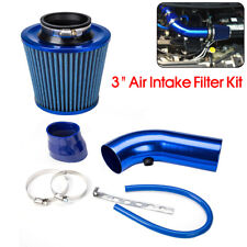 Blue Cold Air Intake Filter Pipe Kit Power Flow Hose System Car Accessories picture