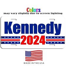 Kennedy 2024 for President White aluminum license plate car truck SUV tag picture