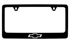 Chevy Logo Black Metal License Plate Frame picture