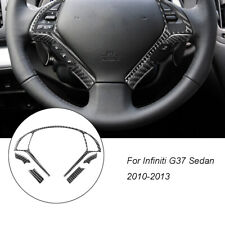 For Infiniti G37 Carbon Fiber Interior Steering Wheel Decorative Cover Trim picture