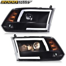 Fit For Ram 1500 2500 3500 2009-2012 Black LED Tube Projector Headlight Headlamp picture