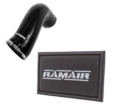 Black Ramair Silicone Intake Pipe & Panel Air Filter for Seat Leon TSI Cupra picture