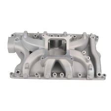 For Ford 351W Windsor V8 SBF Air Gap Satin Aluminum Single Plane Intake Manifold picture