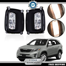 For 2014-2015 Kia Sorento Front Fog Lights Driving Lamps With Bezel Left+Right picture