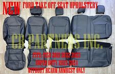 OEM FORD F250 F350 F450 NEW TAKE OFF LEATHER SEAT COVERS BLACK FITS: 2023 2024 picture