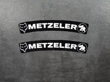 2pc Metzeler Fox stickers decals Sponsor Motocross VMX Tyres MX YZ KX Pick Size picture
