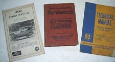 3 MANUALS FORD - MODEL T-STARTING- LIGHTING-AMERICAN HAMMERED ALL 1 BID picture