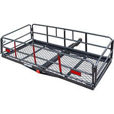 500 lbs Foldable Hitch Cargo Carrier Mounted Basket Luggage Rack w/ 2