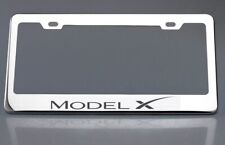 Tesla Model X License Plate Frame Stainless Steel with Laser Engraved picture