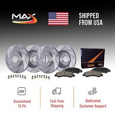 Front & Rear Drilled Brake Rotors + Pads for Chrysler Pacifica Grand Caravan picture