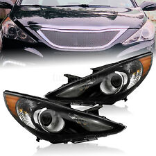 For 2011 2012 2013 2014 Hyundai Sonata New Projector Headlights Black Housing picture