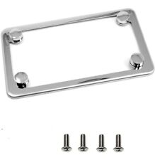 Motorcycle Slim Style Polished Stainless Steel License Plate Frame  picture