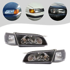 For Toyota Tercel 1995-1999 Pair Headlights Black Factory Style Left & Right  picture