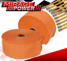 30 Feet Heat Shield Wrap Header Intake Turbo Supercharge+ Ties Orange picture