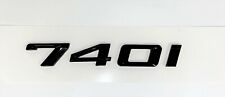 BLACK 740I FIT BMW 740 REAR TRUNK NAMEPLATE EMBLEM BADGE NUMBERS DECAL NAME picture