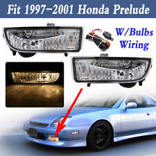 Pair Front Bumper Fog Lights Lamps W/Bulbs Wiring For 1997-2001 Honda Prelude picture