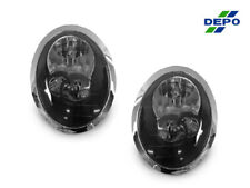 DEPO Black Headlights Pair For 2005-2008 Mini Cooper R50 R52 R53 Halogen Model picture