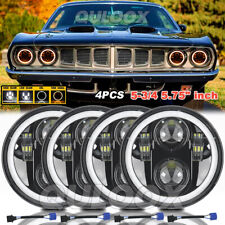 White 5.75 5-3/4 inch 4PCS LED Headlights High Low DRL for Dodge Charger Monaco picture