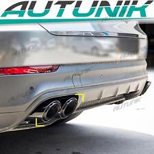 Fit 2019-2023 Porsche Cayenne Black Exhaust Tips Muffler Tail Ends Sport Style picture