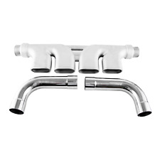 Silver Center Mount Exhaust CME KIT w/Bends For Chevy Camaro 3.8L 5.7L 1993-2002 picture