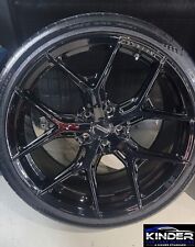 C8 Corvette Vossen Hybrid Forged HF-5 Black Wheels Michelin Pilot Sport 4S Tire picture