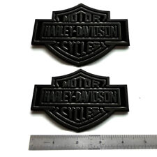 2pack Black Harley Davidson Fuel Tank Emblems Badge for Dyna Sportster Street picture
